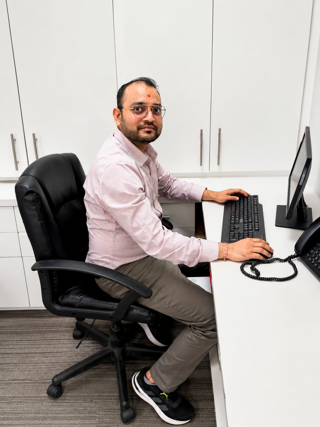 Pharmacist at consultation desk
